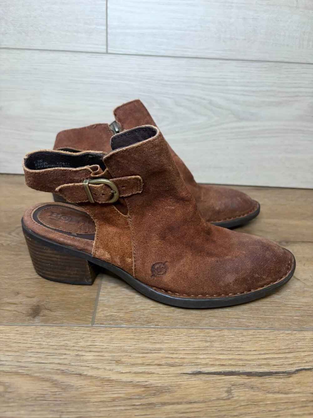 Born Margrit Slingback Suede Booties Women's Size 6.5M